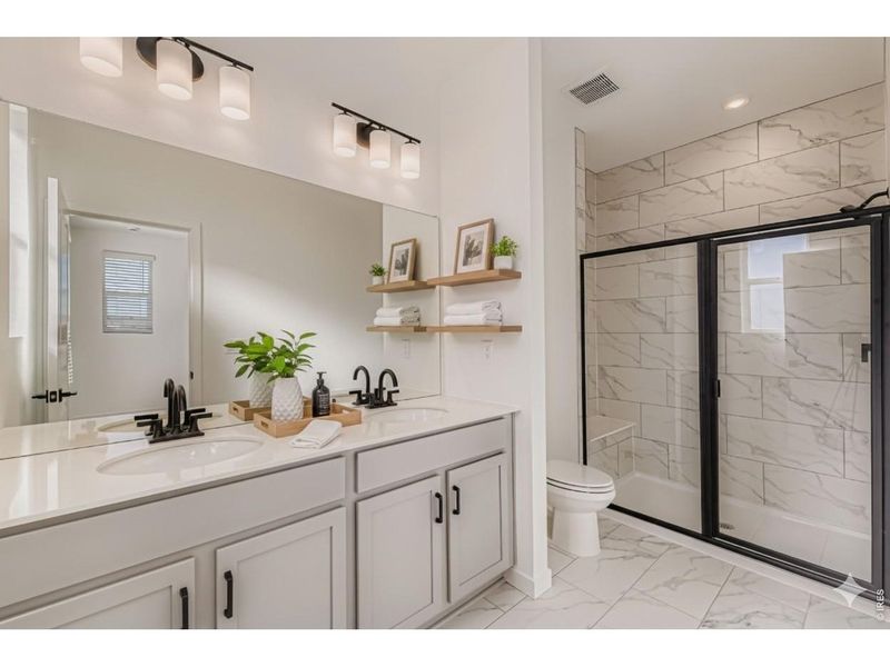 Furnished interior view inside a new home in Parkside West at Baseline, Broomfield (Image 15).