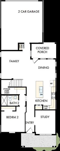 2D floor plan layout of this home in Whitley Preserve – Park Collection, Mint Hill, NC (Image 2). 2D floor plan layout of this home in Whitley Preserve – Park Collection, Mint Hill, NC (Image 2).