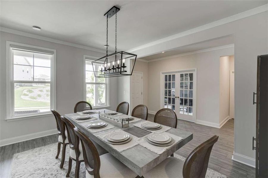 Furnished interior view inside a new home in Overlook at Lanier, Buford (Image 31).