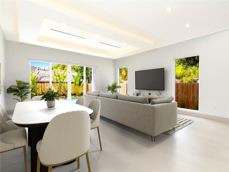 Furnished interior view inside a new home in , Fort Lauderdale (Image 9). Furnished interior view inside a new home in , Fort Lauderdale (Image 9).