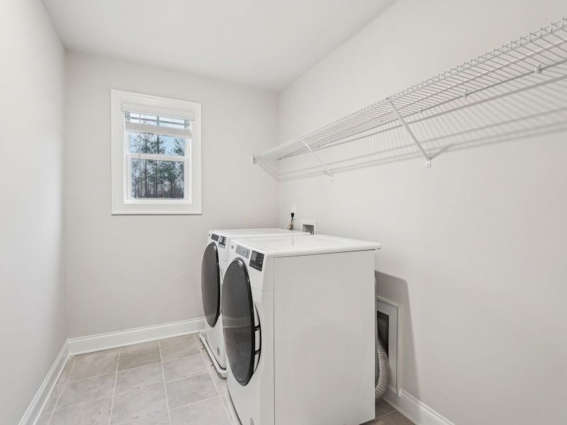 Each home comes complete with a washer and dryer.