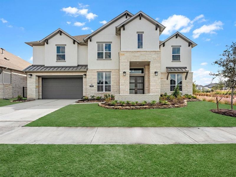 This stunning property showcases a sophisticated blend of stucco, stone, and brick, creating a timeless, elegant facade. Every detail of the exterior has been thoughtfully crafted, with a modern, low-maintenance design that eliminates visible wood for a sleek, polished look. The durable materials not only add visual appeal but also promise lasting quality and resilience, ensuring your home maintains its stunning appearance for years to come.