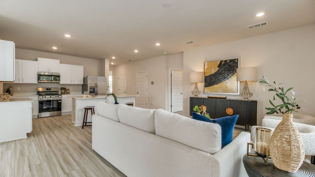 Furnished interior view inside a new home in Magnolia at the Bluffs Phase 3, Freeport (Image 11).