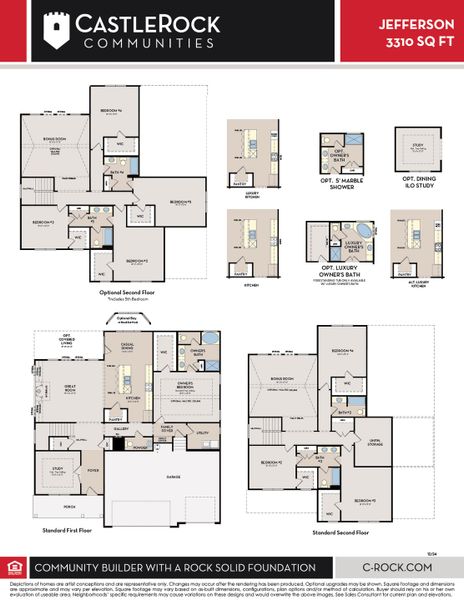 2D floor plan layout of this home in Aden Woods, Fairview, TN (Image 3).