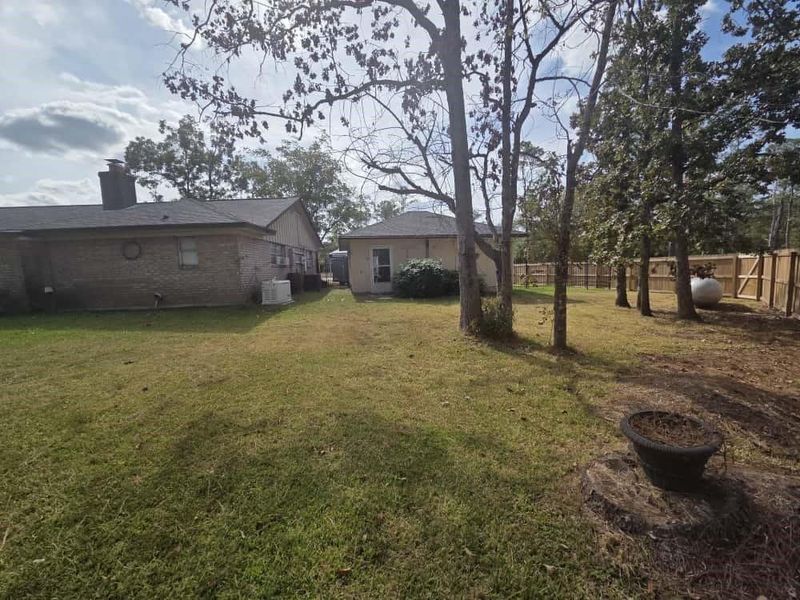 View of fenced backyard View of fenced backyard