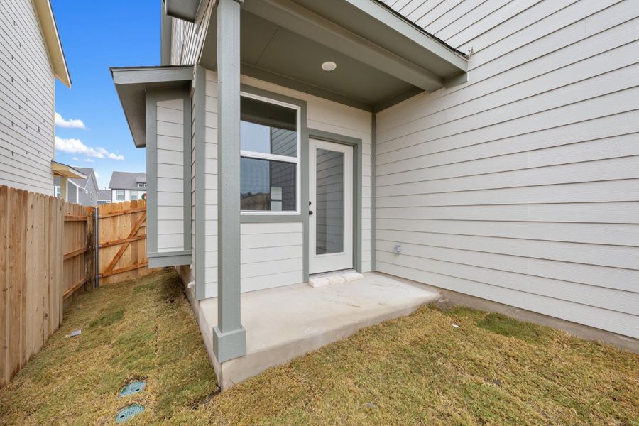 Representative exterior details of a home built from the Robin by Ashton Woods in The Cottages at Lariat, Liberty Hill (Image 29). Representative exterior details of a home built from the Robin by Ashton Woods in The Cottages at Lariat, Liberty Hill (Image 29).