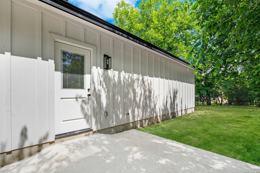 Exterior details and patio area of a home in , San Antonio (Image 24).