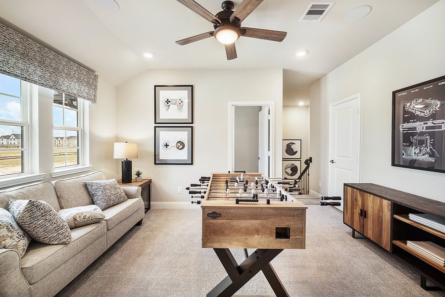 Furnished interior view inside a new home in Elyson, Katy (Image 8).