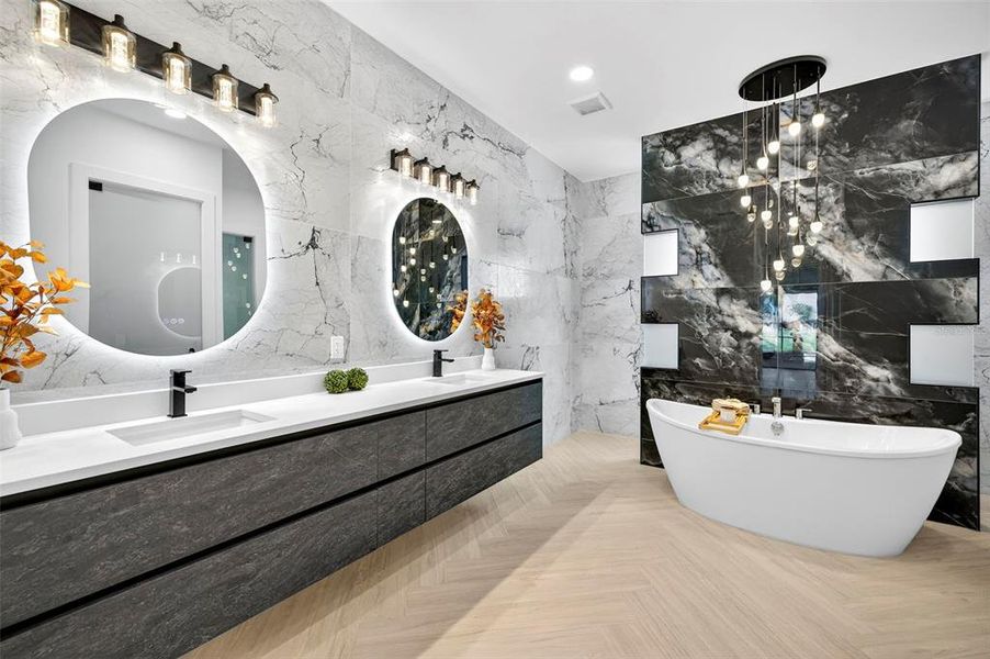 Furnished interior view inside a new home in , Cape Coral (Image 7). Furnished interior view inside a new home in , Cape Coral (Image 7).