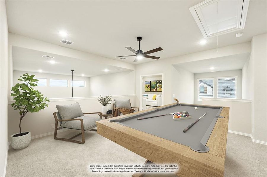 Furnished interior view inside a new home in Hulen Trails Classic 50, Fort Worth (Image 12). Furnished interior view inside a new home in Hulen Trails Classic 50, Fort Worth (Image 12).