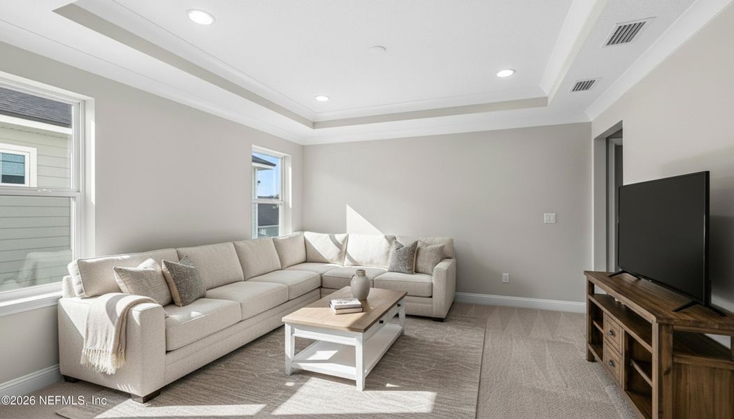 Furnished interior view inside a new home in Settler's Landing at Nocatee, Ponte Vedra (Image 8).