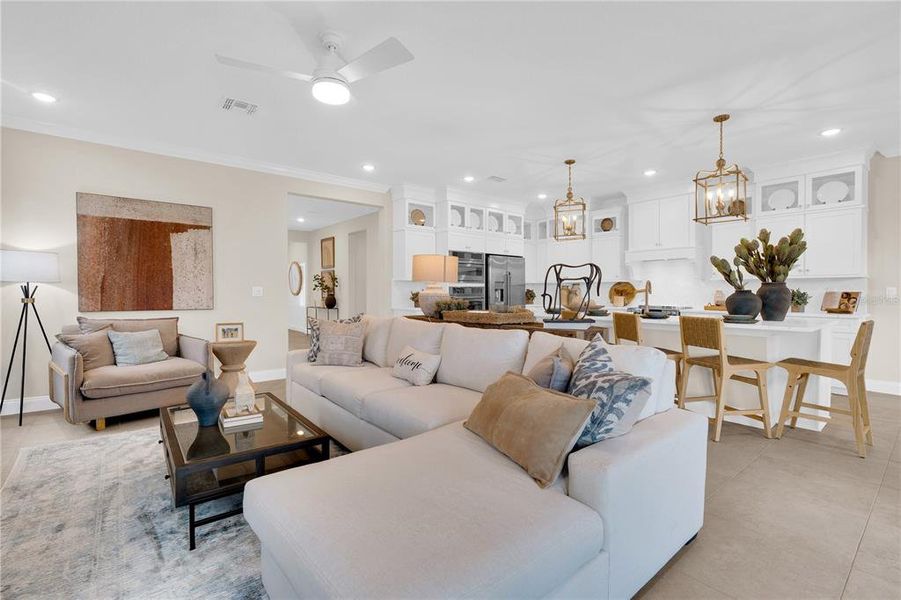 Furnished interior view inside a new home in , Winter Garden (Image 9). Furnished interior view inside a new home in , Winter Garden (Image 9).