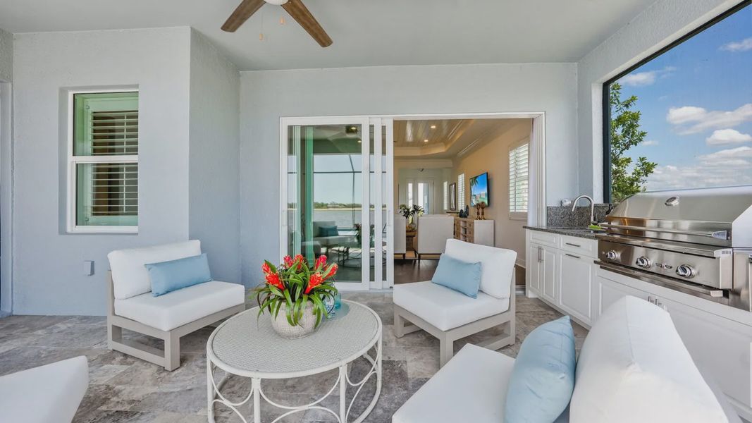 Representative exterior details of a home built from the Bright Meadow 2 by Neal Communities in SkySail, Naples (Image 23).