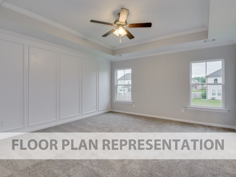 Primary Bedroom Floorplan Representation Photo | The Fairport II Plan