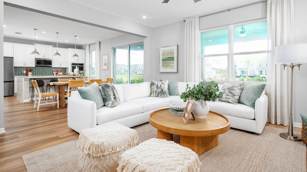 Representative furnished interior of a home built from the Newcastle by Risewell Homes in Lake Lincoln, Eustis (Image 13).