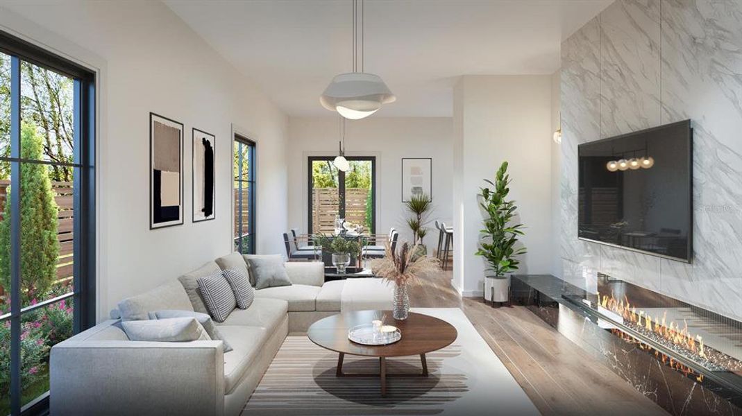 Furnished interior view inside a new home in , Eustis (Image 2).