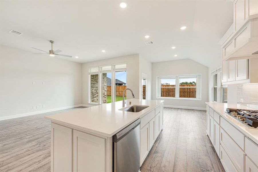 Furnished interior view inside a new home in ArrowBrooke Classic 50, Aubrey (Image 6).