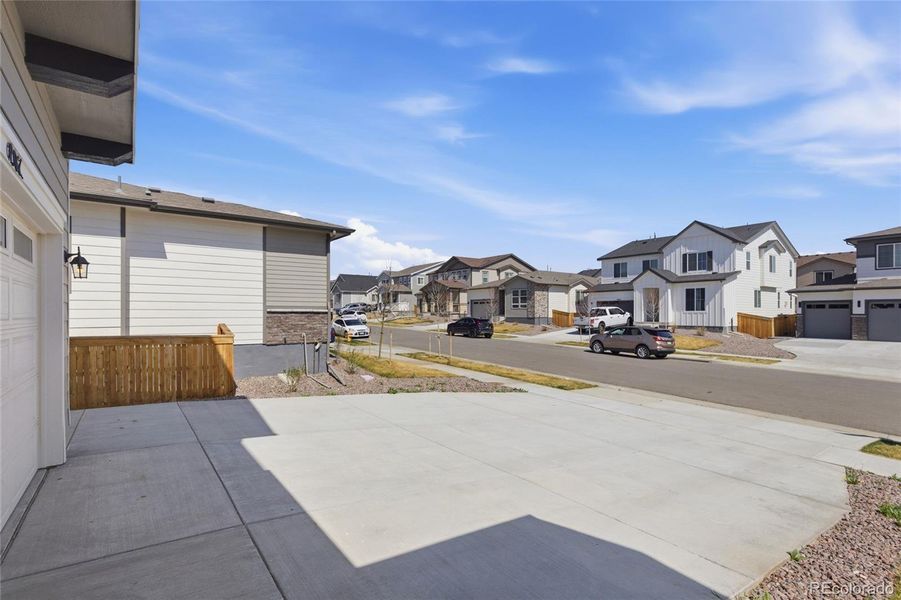 Exterior details and patio area of a home in Crossway at Second Creek, Commerce City (Image 26). Exterior details and patio area of a home in Crossway at Second Creek, Commerce City (Image 26).