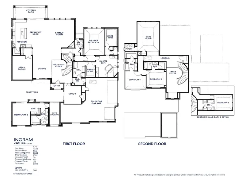 2D floor plan layout for the Ingram - 7413 PR by Shaddock Homes in Whitestone Estates, Parker, TX (Image 3). 2D floor plan layout for the Ingram - 7413 PR by Shaddock Homes in Whitestone Estates, Parker, TX (Image 3).