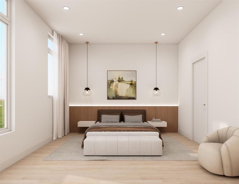 Furnished interior view inside a new home in , Houston (Image 18).