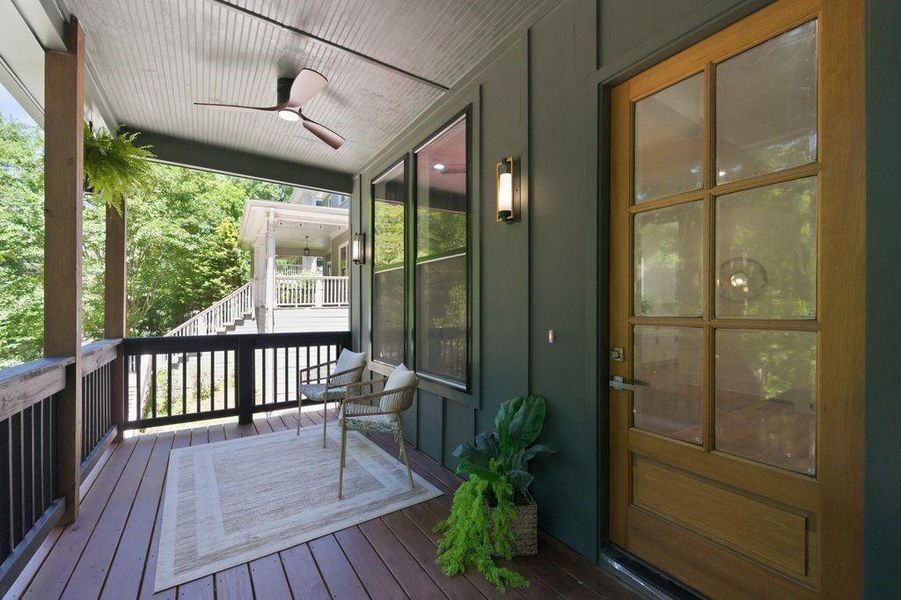 Exterior details and patio area of a home in , Atlanta (Image 29).