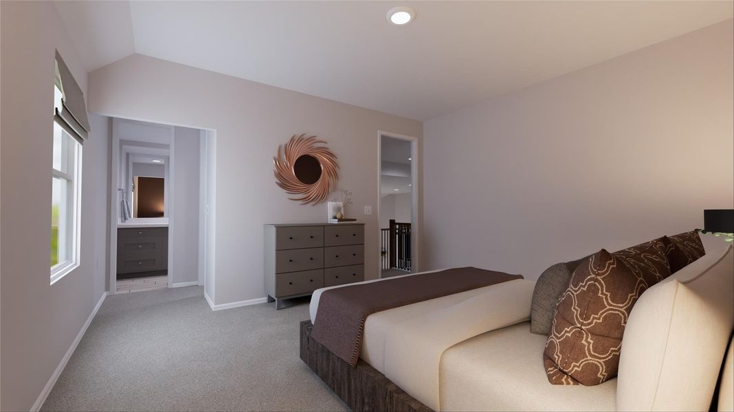Furnished interior view inside a new home in Bridgeland, Cypress (Image 9).