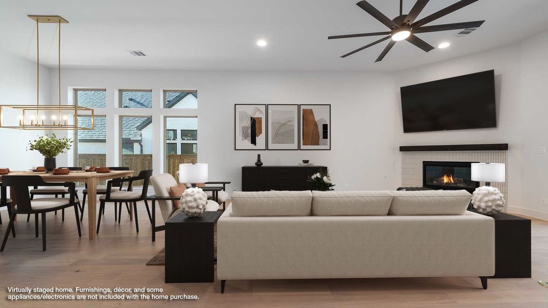 Furnished interior view inside a new home in Hillstead 60', Lavon (Image 6). Furnished interior view inside a new home in Hillstead 60', Lavon (Image 6).