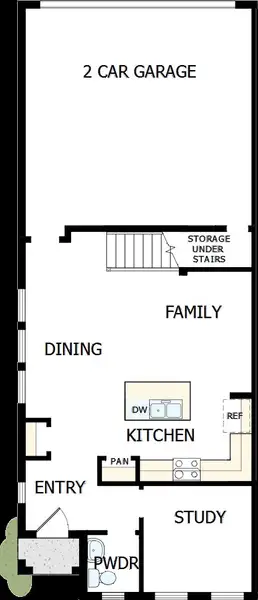 2D floor plan layout of this home in Baldwin Crossing 22', Orlando, FL (Image 3).