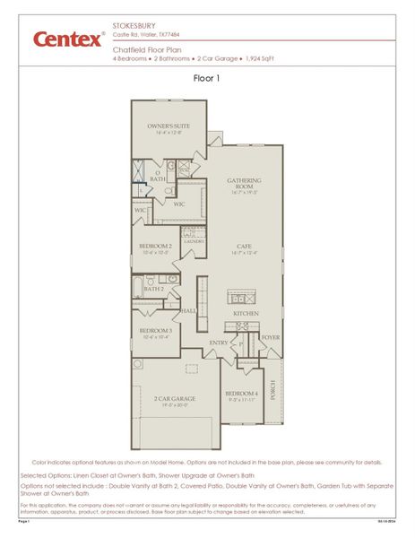 2D floor plan layout of this home in Stokesbury, Waller, TX (Image 4).