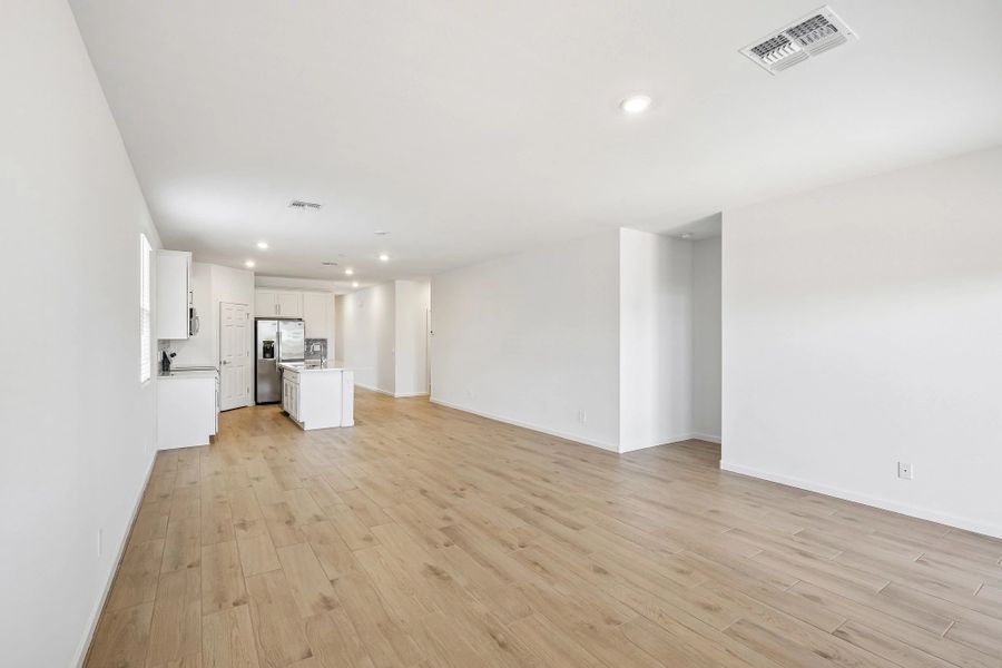 Great room and kitchen
