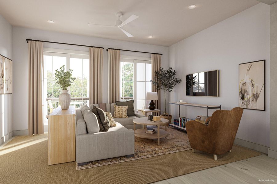 Furnished interior view inside a new home in , Charleston (Image 2). Furnished interior view inside a new home in , Charleston (Image 2).