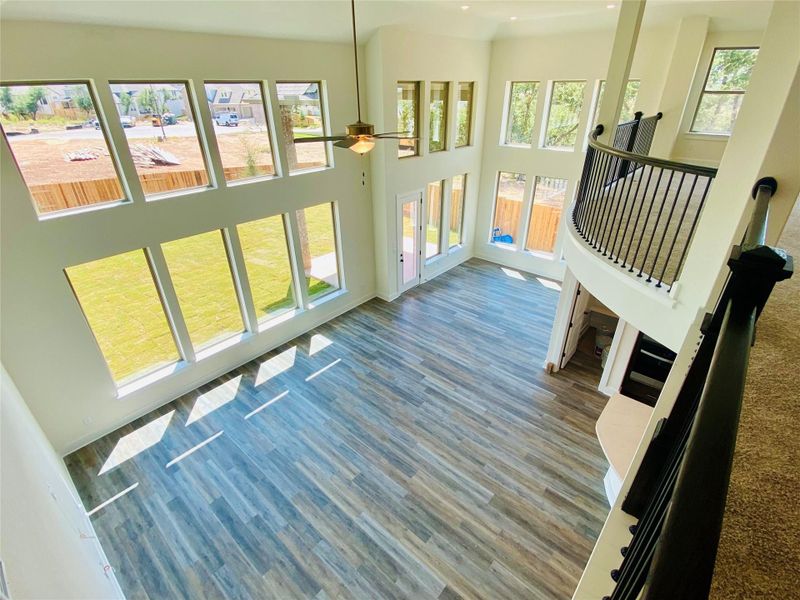 From 2nd floor to Family Room