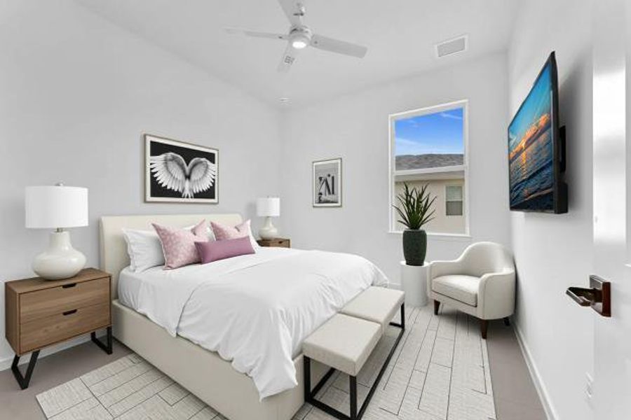 Furnished interior view inside a new home in , Vero Beach (Image 15). Furnished interior view inside a new home in , Vero Beach (Image 15).