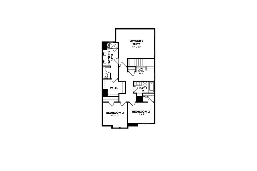 2D floor plan layout for the Leadville by Brightland Homes in Timnath Lakes, Timnath, CO (Image 5).