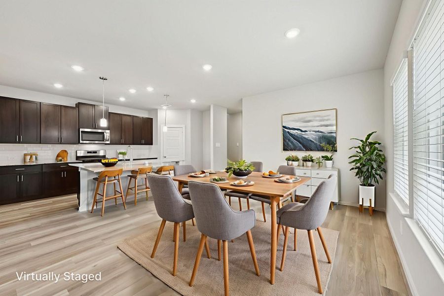 Furnished interior view inside a new home in Heights of Barbers Hill, Mont Belvieu (Image 7).