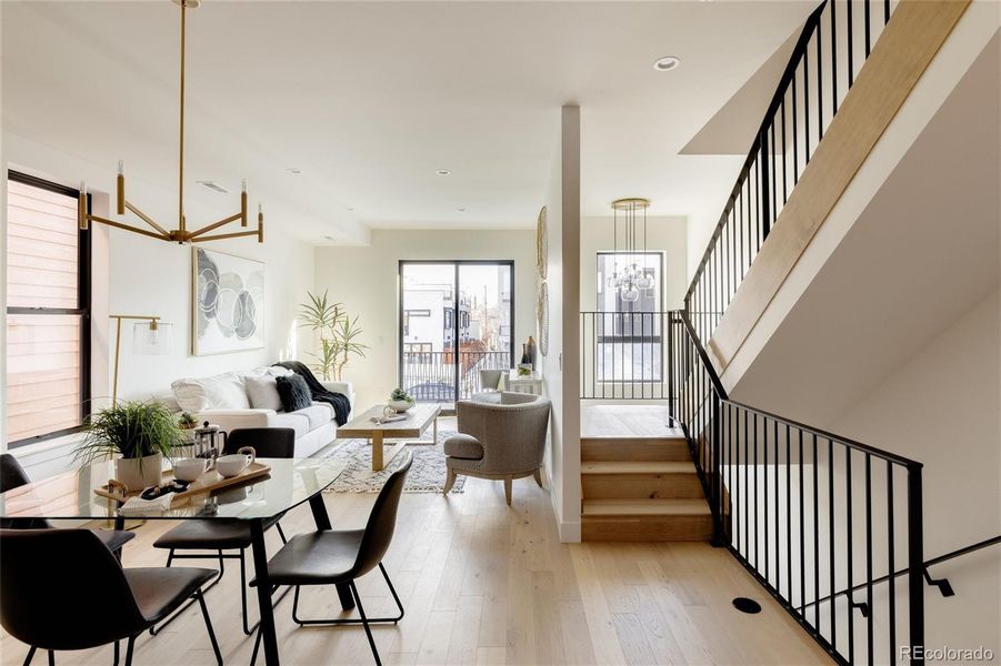 Dining and Stairs to Bedrooms