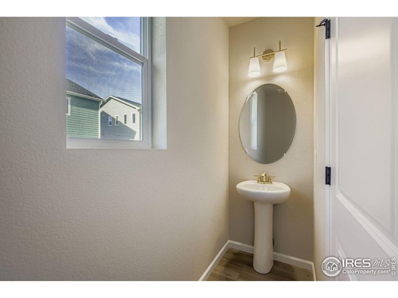 Main level powder room