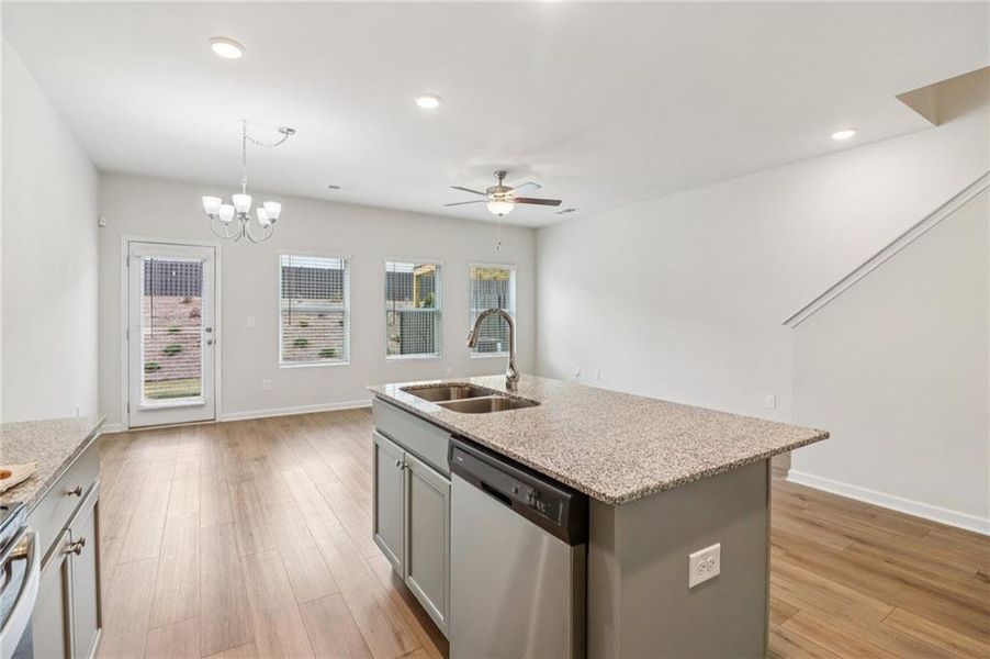 Furnished interior view inside a new home in Cambridge at Towne Center, Hoschton (Image 15).