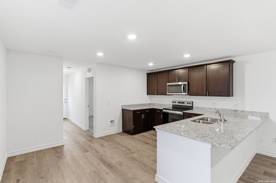 Furnished interior view inside a new home in Vista Real, Converse (Image 6). Furnished interior view inside a new home in Vista Real, Converse (Image 6).