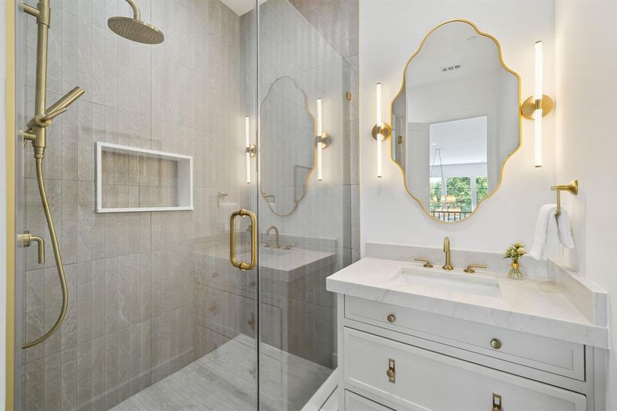 Furnished interior view inside a new home in , Dallas (Image 28).