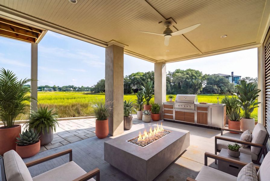 Exterior details and patio area of a home in , Mount Pleasant (Image 33).