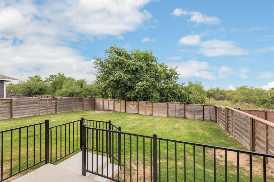 Exterior details and patio area of a home in Plum Creek North, Kyle (Image 4). Exterior details and patio area of a home in Plum Creek North, Kyle (Image 4).