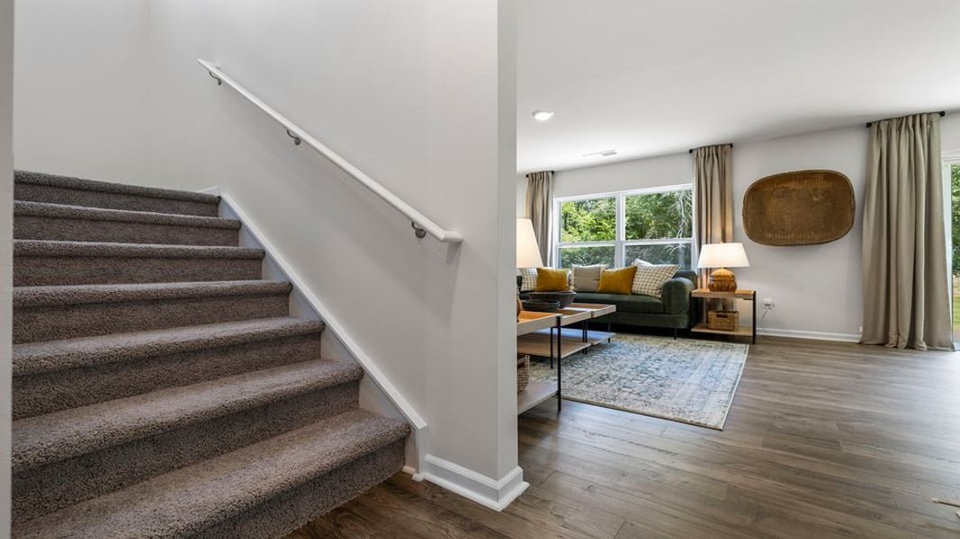 Representative furnished interior of a home built from the Belhaven by D.R. Horton in Rocky River Ridge, Anderson (Image 10).