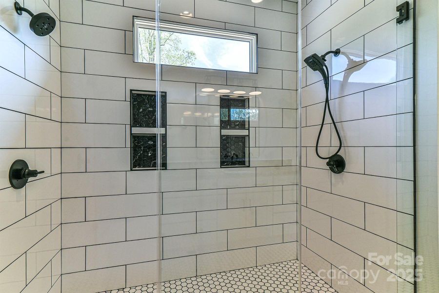 Large walk-in shower. Similar photo.