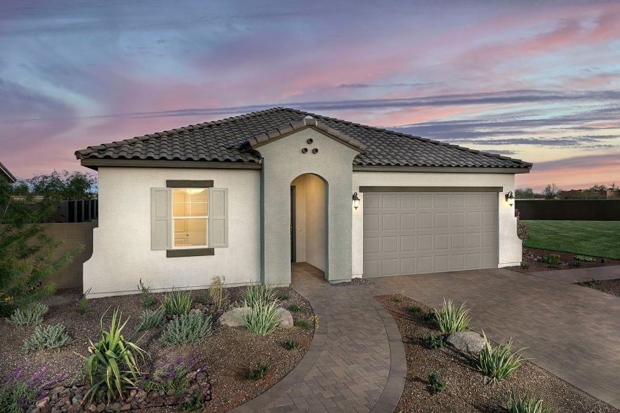 Representative exterior photo of a completed home built from the Azure by Mattamy Homes in Tierra Vistoso, Surprise, AZ (Image 23).