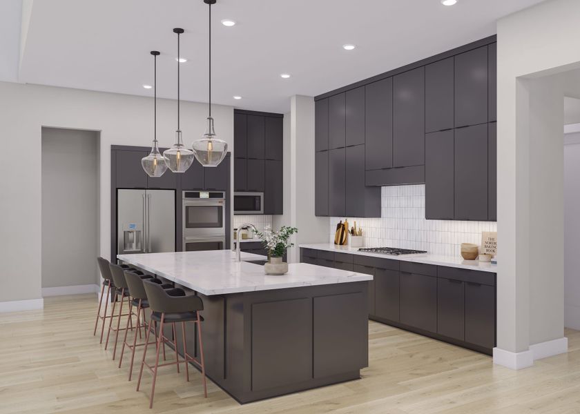 Furnished interior view inside a new home in Bridgeland, Cypress (Image 5). Furnished interior view inside a new home in Bridgeland, Cypress (Image 5).