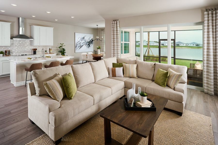 Furnished interior view inside a new home in Crescent Lakes - Signature Series, Punta Gorda (Image 6).