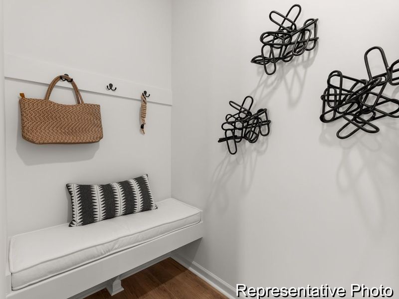 Close-up of interior finishes inside a home in North District at Flowers Plantation Townhomes, Clayton (Image 16).