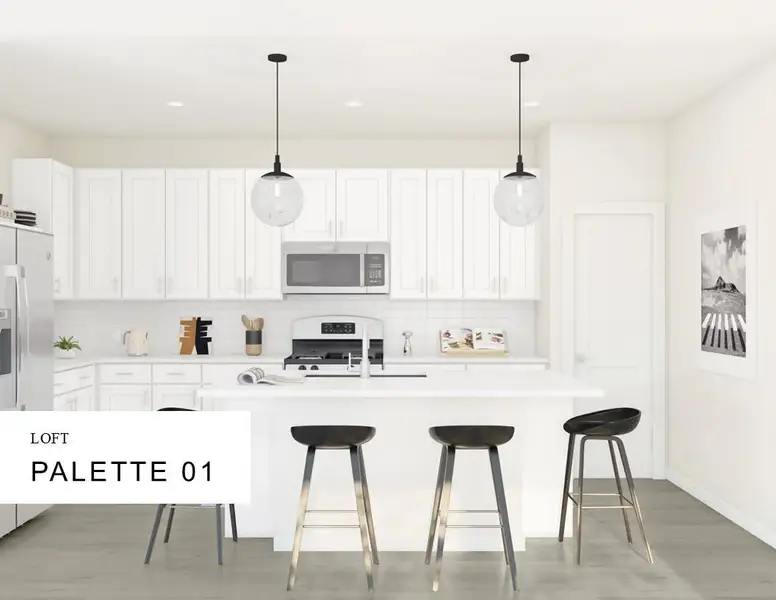 Loft Look Palette 1 Selection Sheet (*Artist rendering used for illustration purposes only.)