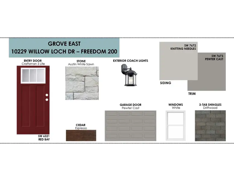 Sample of building materials used in homes in Grove East, Temple (Image 3).